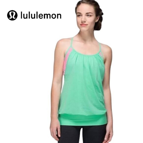 Lululemon No Limits Tank Wee Are From Space Neon Pink Opal  size 4 / xs - Picture 3 of 11